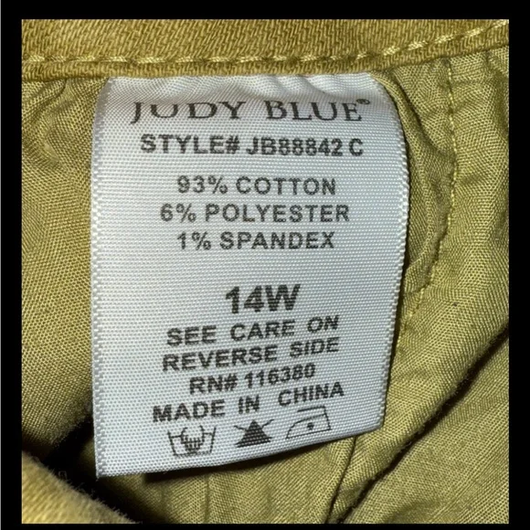 Judy Blue Olive Green Jean Sz 14W - Picture 8 of 8